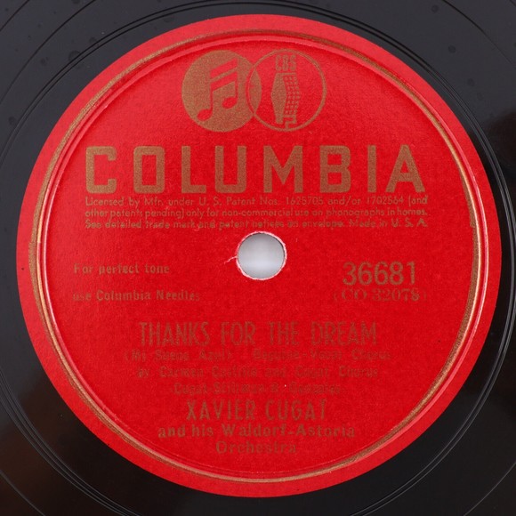 Other - Xavier Cugat - Thanks For The Dream / Bim Bam Bum 1943 10" 78 rpm Record 36681